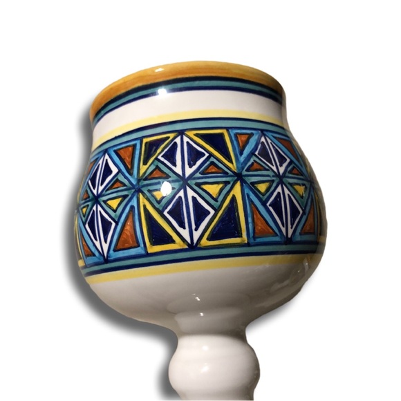 Pair of vintage Franco Mari wine goblets - Picture 3 of 5